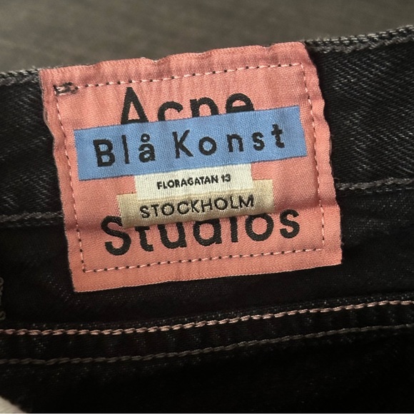 Acne Studios Black A-line denim mini skirt - size 38 - Picture 8 of 8